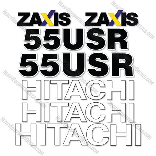 Fits Hitachi ZX55USR Decal Kit Mini Excavator  