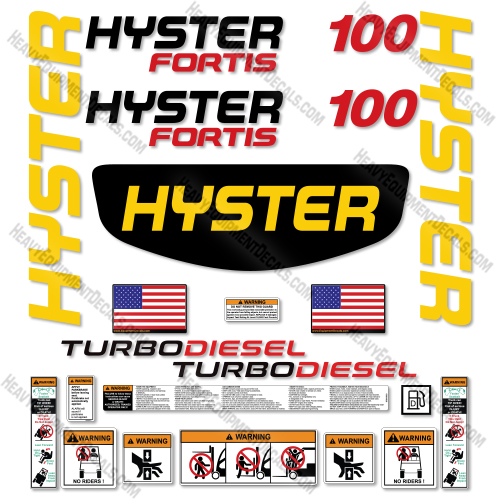 Hyster H100FT Decal Kit Forklift -Aftermarket Kit  