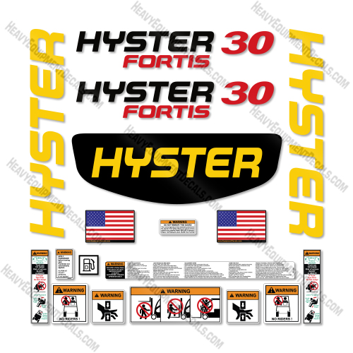Hyster H30FT Decal Kit Forklift -Aftermarket Kit 