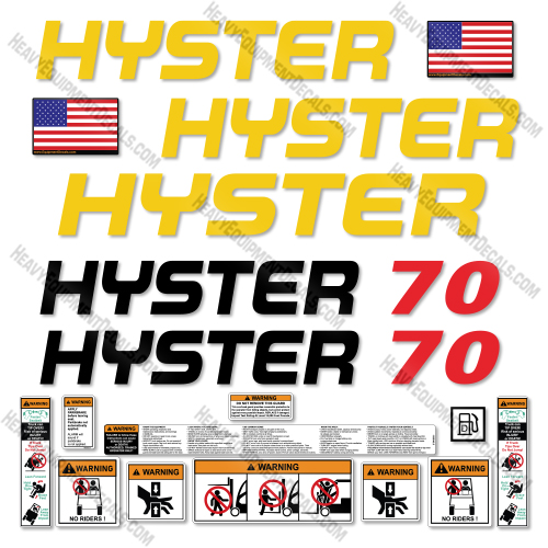 Hyster H70XM Decal Kit Forklift -Aftermarket Kit   