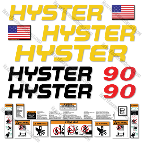 Hyster H90XM Decal Kit Forklift -Aftermarket Kit   
