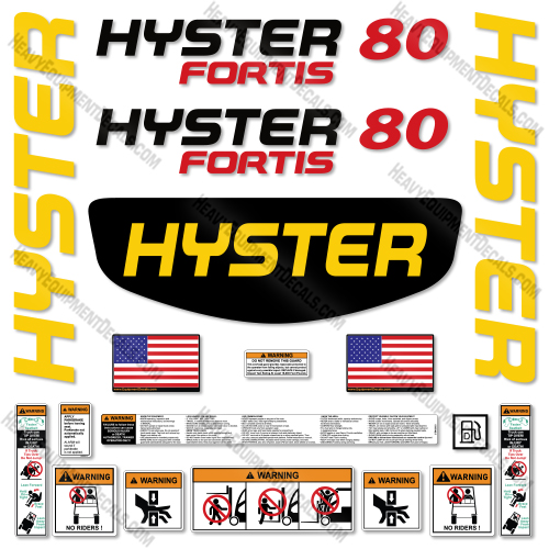 Hyster S80FT Decal Kit Forklift -Aftermarket Kit  decal kit