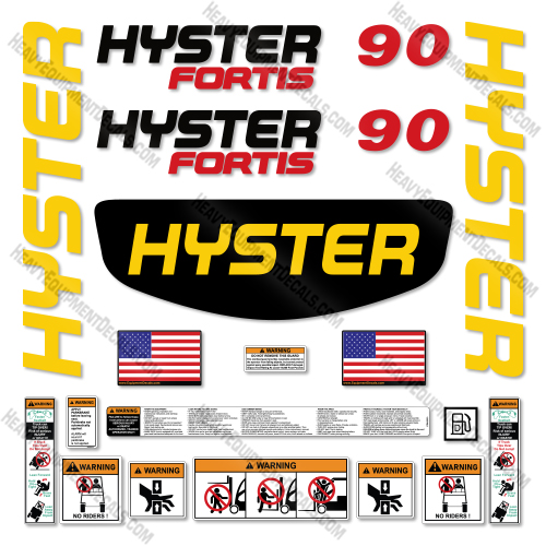  Hyster S90FT Decal Kit Forklift -Aftermarket Kit  decal kit