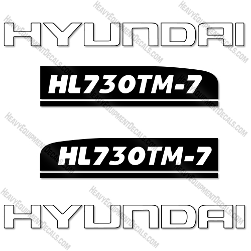 Hyundai HL730TM-7 Decal Kit Wheel Loader - Aftermarket Kit 
