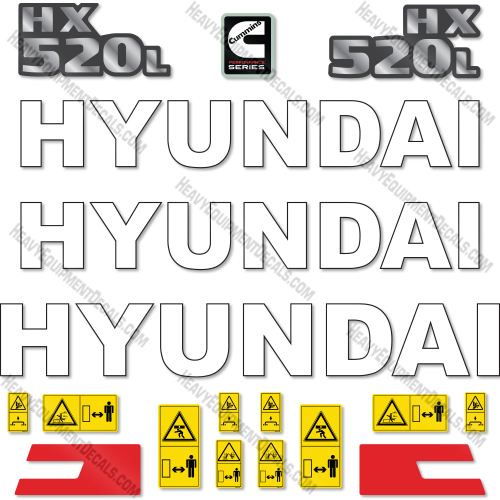 Fits Hyundai HX250L Decal Kit Excavator  decal kit