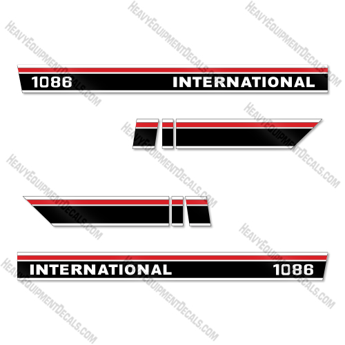 International 1086  Decal Kit Harvester - Style 2 - Aftermarket Kit  decals, decal kit, international
