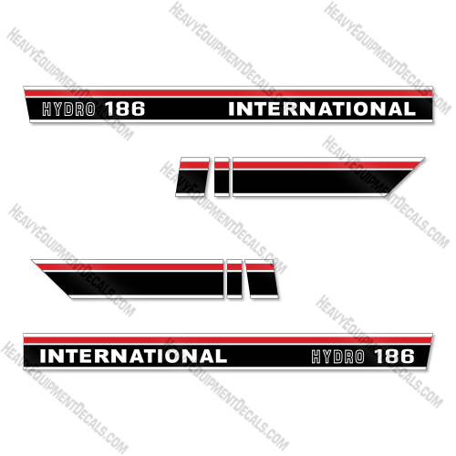 International 186  Decal Kit Harvester - Style 2 - Aftermarket Kit    decals, decal kit, international