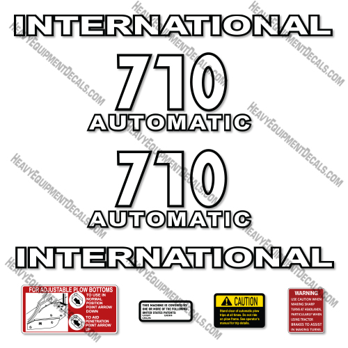 International 710  Decal Kit Plow - Aftermarket Kit decals, decal kit, international