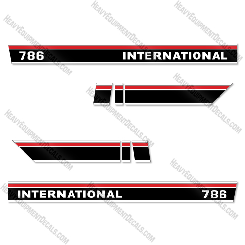 International 786  Decal Kit Harvester - Style 2 - Aftermarket Kit decals, decal kit, international