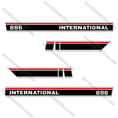 International 886  Decal Kit Harvester - Style 2 - Aftermarket Kit    decals, decal kit, international