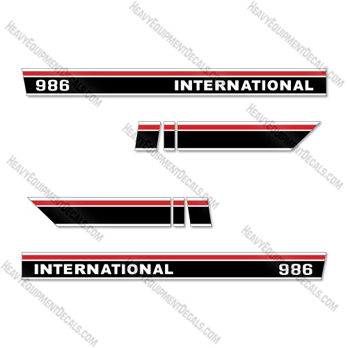 International 986  Decal Kit Harvester - Style 2 - Aftermarket Kit  decals, decal kit, international