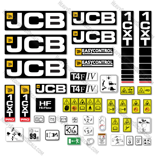 Fits JCB 1CXT Pro Decal Kit Backhoe Loader 