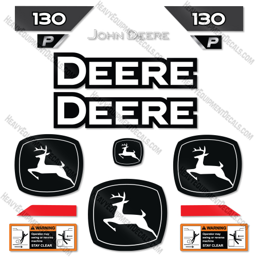 Fits John Deere 130P Decal Kit Mid-Size Excavator  decal kit, deere, john deere