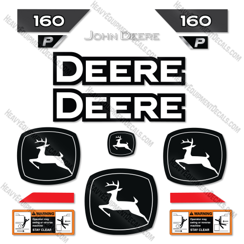 Fits John Deere 160P Decal Kit Mid-Size Excavator   decal kit, deere, john deere