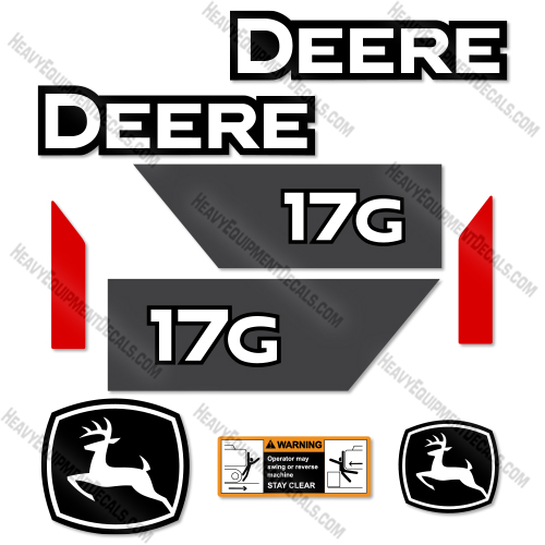 Fits John Deere 17G New Style Decal Kit Mini Excavator  decal kit, deere, john deere