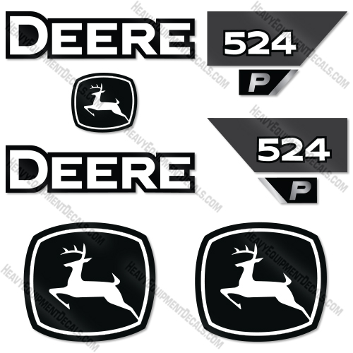 Fits John Deere 524P Decal Kit Mid-Size Wheel Loader  decal kit, deere, john deere