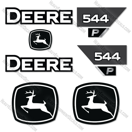 Fits John Deere 544P Decal Kit Mid-Size Wheel Loader   decal kit, deere, john deere