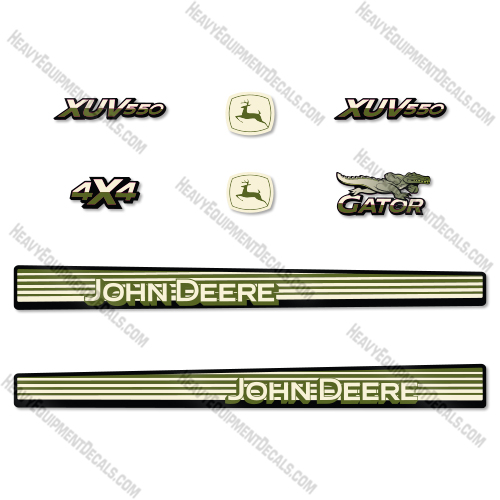 Fits John Deere 550 XUV Olive TAN Custom Decal Kit UTV  decal kit, deere, john deere