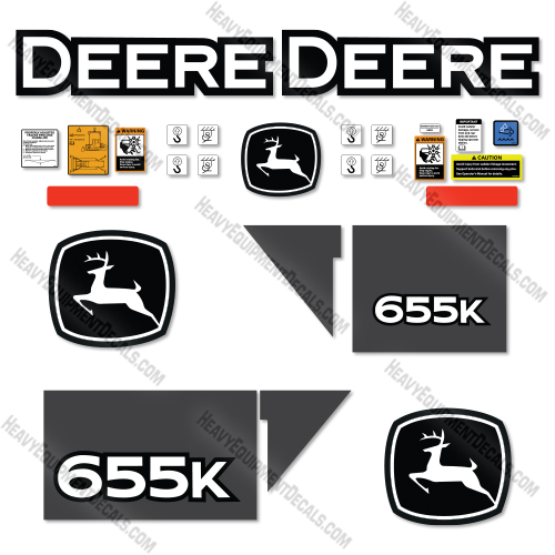Fits John Deere 655K 2021+ Decal Kit Crawler Loader  decal kit, deere, john deere