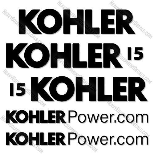 Kohler 15REOZK 15kw Decal Kit Steam Generator- Aftermarket Kit  decal kit, kohler 