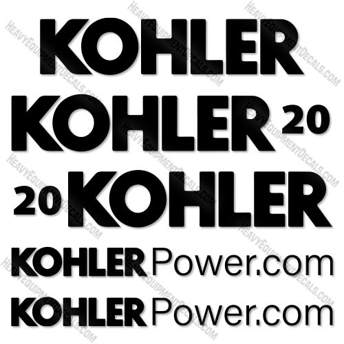 Kohler 20REOZK 20kw Decal Kit Steam Generator- Aftermarket Kit   decal kit, kohler 