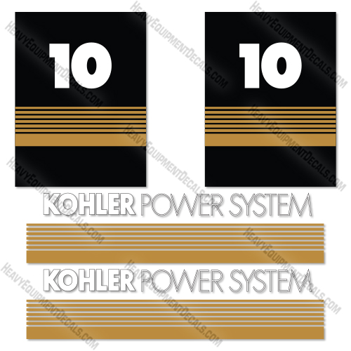 Kohler Power System 10 Decal Kit Generator- Aftermarket Kit - NOT GENUINE OEM  decal kit, kohler 