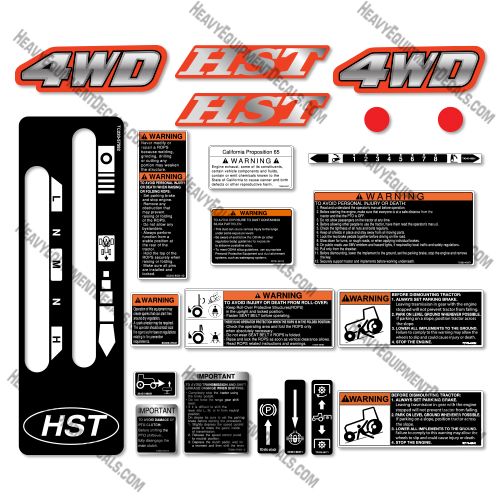 Kubota L2501 Operator Compartment Warnings Decal Kit Tractor - Aftermarket KIt Kubota,decals
