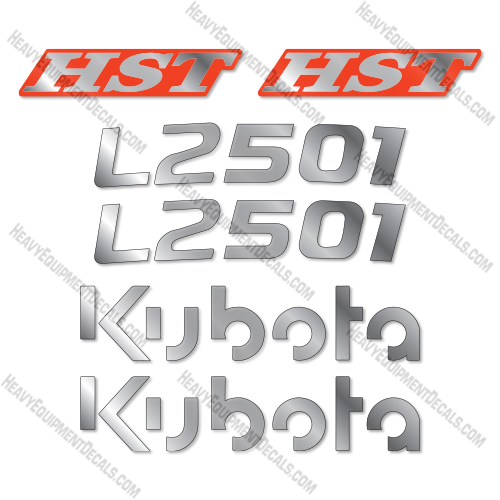 Fits Kubota L2501 Decal Kit Compact Tractor  Kubota