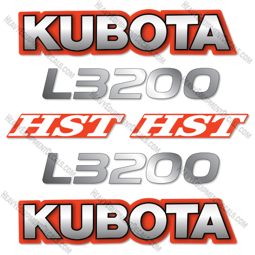 Kubota L3200 Decal Kit Compact Tractor- Aftermarket Kit 
