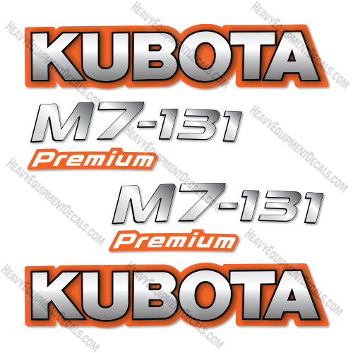Kubota M7-131 Decal Kit Tractor - Aftermarket Kit Kubota,decals