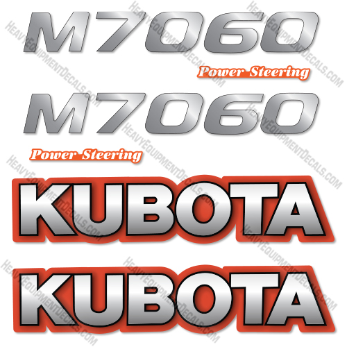 Fits Kubota M7060 Decal Kit Tractor  Kubota