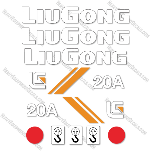 Liugong 20A Decal Kit Forklift- Aftermarket Kit 