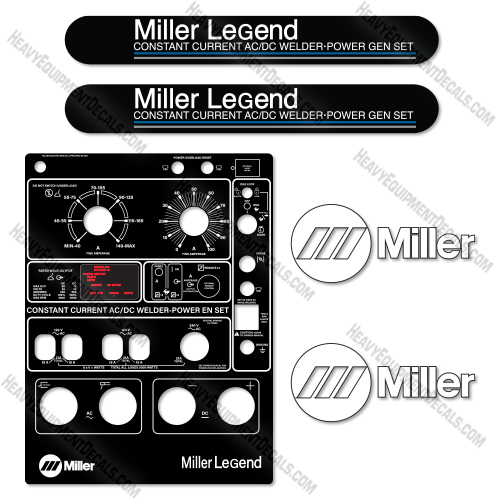 Miller Legend 200LE Decal Kit Welder- Aftermarket Kit decal kit, miller