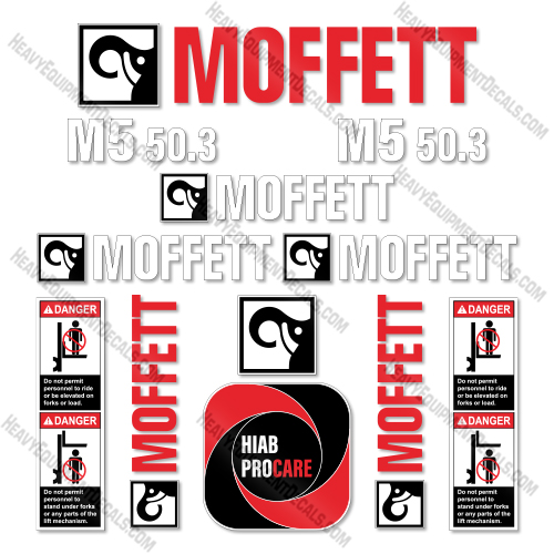 Fits Moffett M5 50.3 Decal Kit Forklift  decal kit