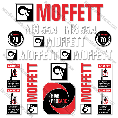 Fits Moffett M8 55.4 Decal Kit Forklift  decal kit