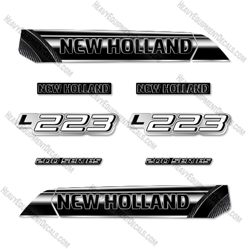 Fits New Holland L223 Decal Kit Skid Steer- Custom Midnight  decal kit, new holland,