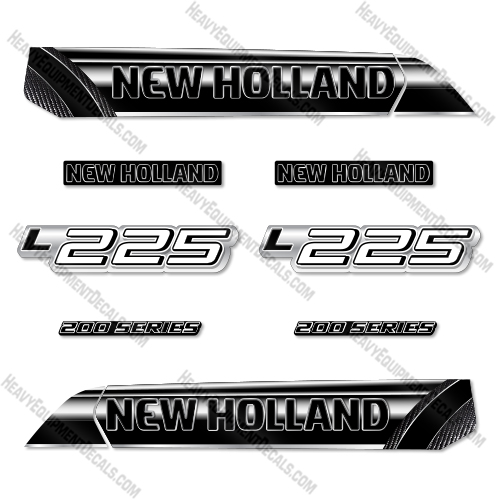 Fits New Holland L225 Decal Kit Skid Steer- Custom Midnight   decal kit, new holland,