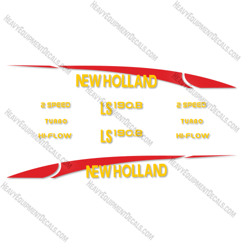 New Holland LS190.B Decal Kit Skid Steer Loader- Aftermarket Kit   new holland, decal kit