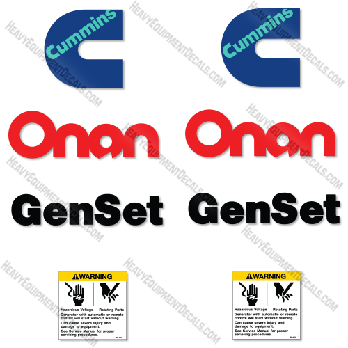 Fits Onan GenSet Decal Kit Generator 