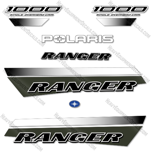Fits Polaris Ranger 1000 Crew 2022 Single Overhead Cam Decal Kit Utility Vehicle- GREEN!  decal kit, polaris ranger, 1000