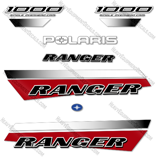 Fits Polaris Ranger 1000 Crew 2022 Single Overhead Cam Decal Kit Utility Vehicle- RED!  decal kit, polaris ranger, 1000