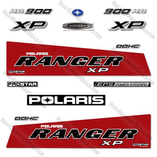 Polaris Ranger 900 XP 2016 Decal Kit UTV - RED- Aftermarket Kit  decal kit, polaris ranger, 