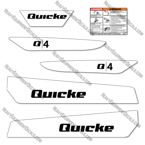 Quicke Q4 Decal Kit Front End Loader - Aftermarket Kit   decal kit, decals