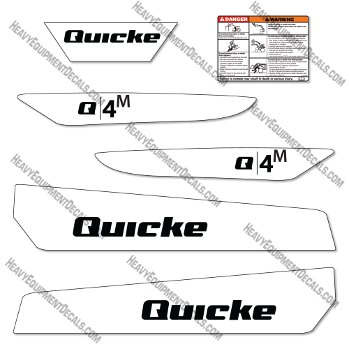 Quicke Q4M Decal Kit Front End Loader - Aftermarket Kit   decal kit, decals