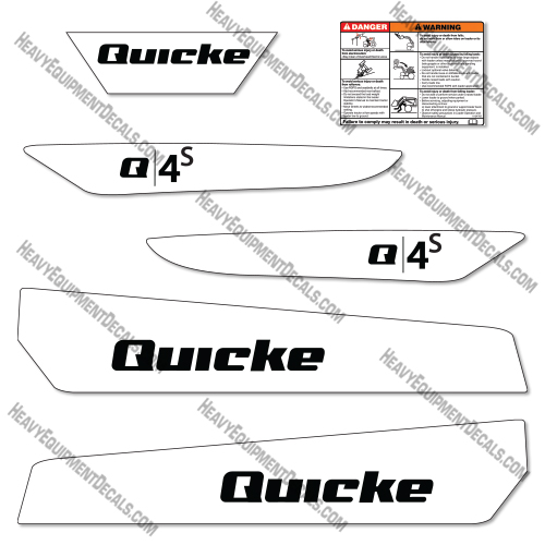 Quicke Q4S Decal Kit Front End Loader - Aftermarket Kit   decal kit, decals