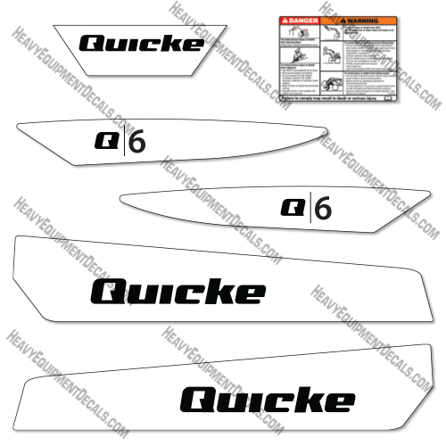 Quicke Q6 Decal Kit Front End Loader - Aftermarket Kit   decal kit, decals