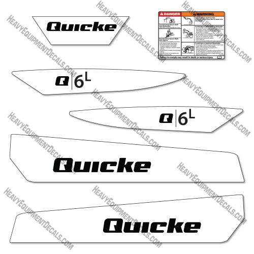 Quicke Q6L Decal Kit Front End Loader - Aftermarket Kit decal kit, decals