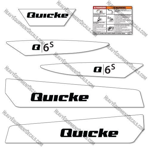 Quicke Q6S Decal Kit Front End Loader - Aftermarket Kit  decal kit, decals