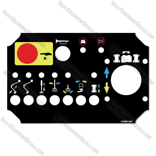 Fits Snorkel A38E Control Decal Kit Boom Lift snorkel