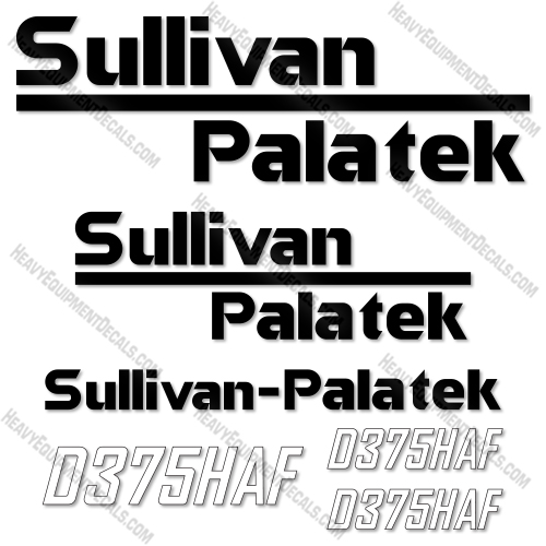 Fits Sullivan Palatek D375HAF Decal Kit Compressor  decal kit